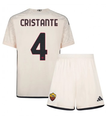 AS Roma Bryan Cristante #4 Segunda Equipación Niños 2023-24 Manga Corta (+ Pantalones cortos)